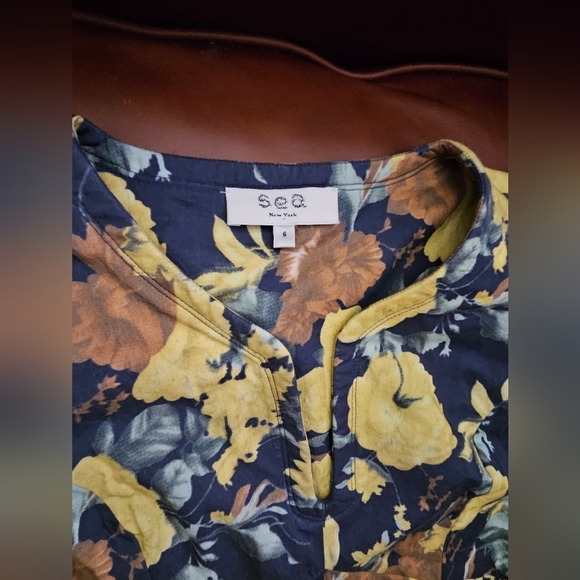 Sea New York Ella Puff Sleeve Dress Size 6 - Picture 4 of 5